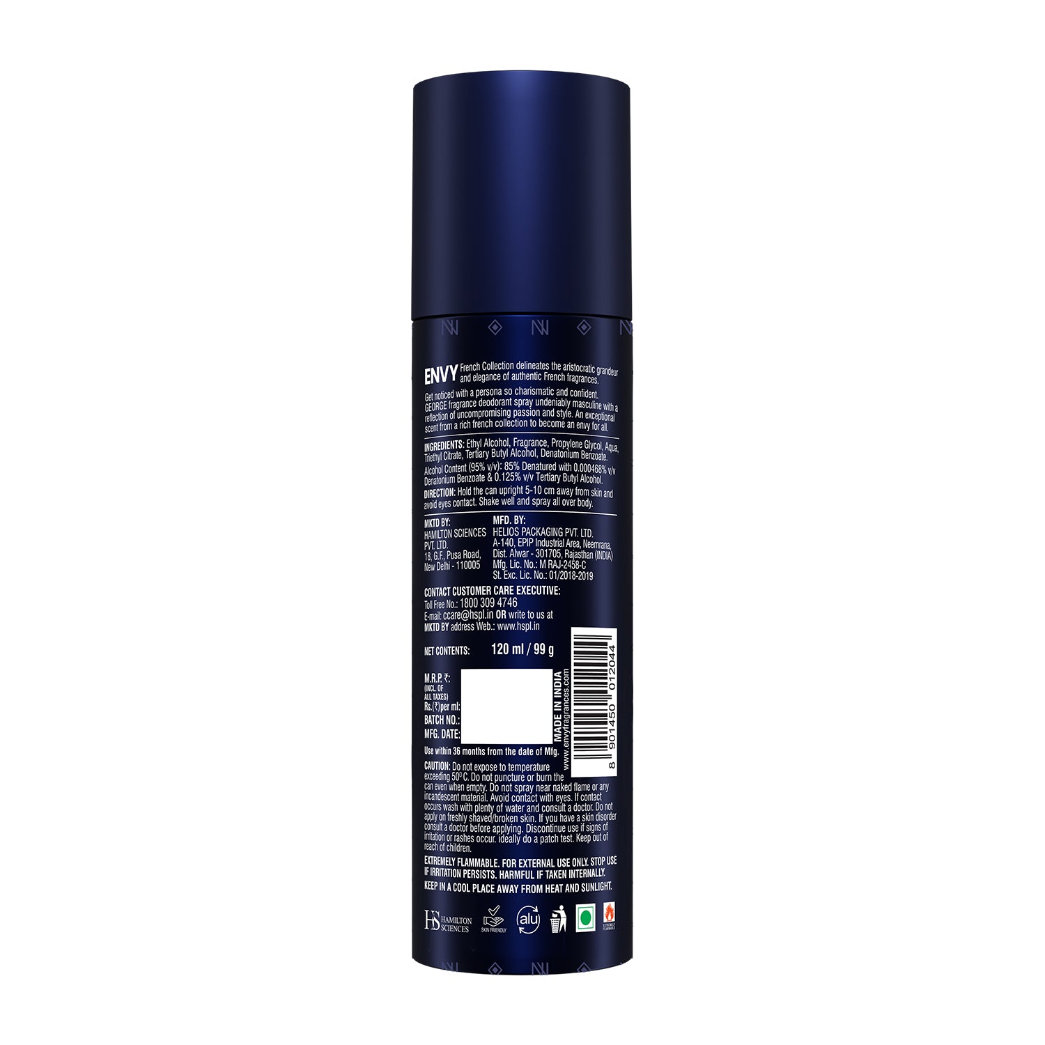 George Deodorant For Men - 120ml - Back Image