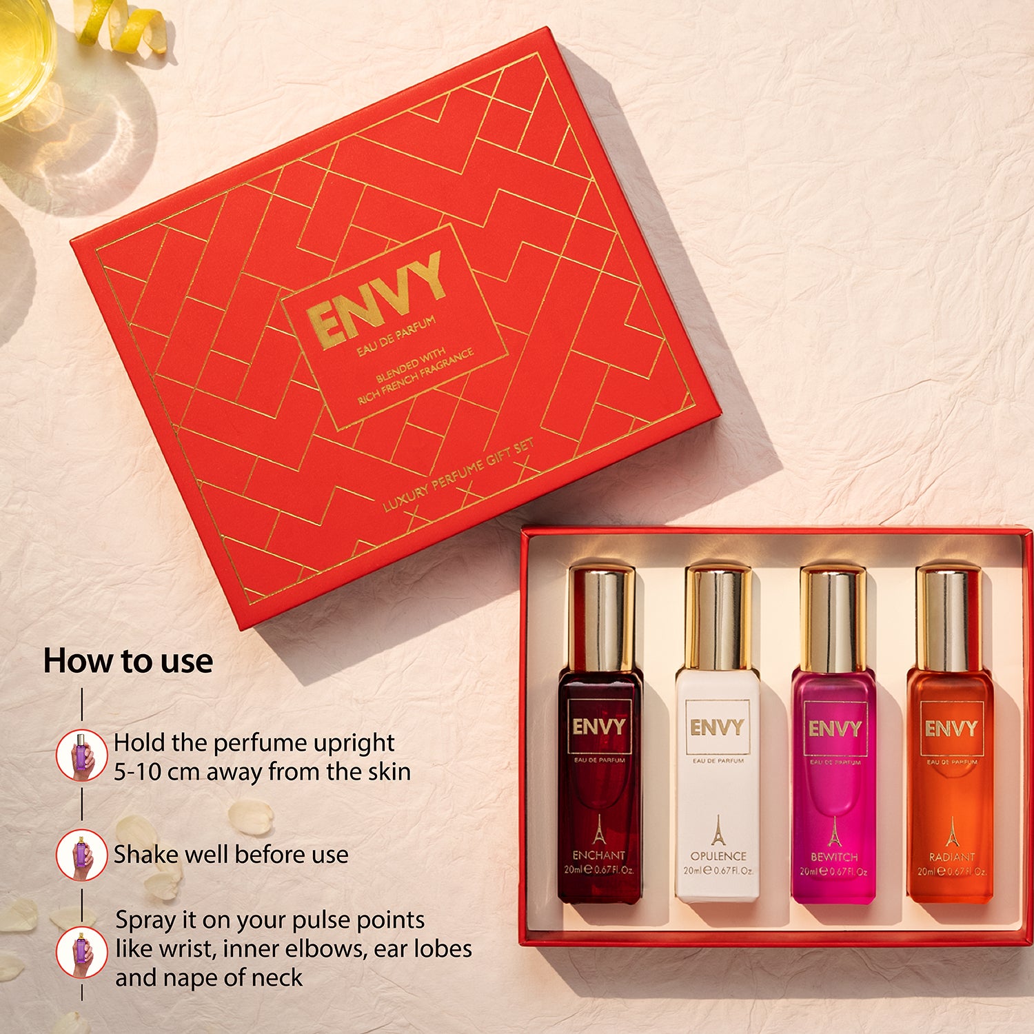 ENVY Luxury Perfume Gift Set for Women (Pack of 2) - 4x20ml Each
