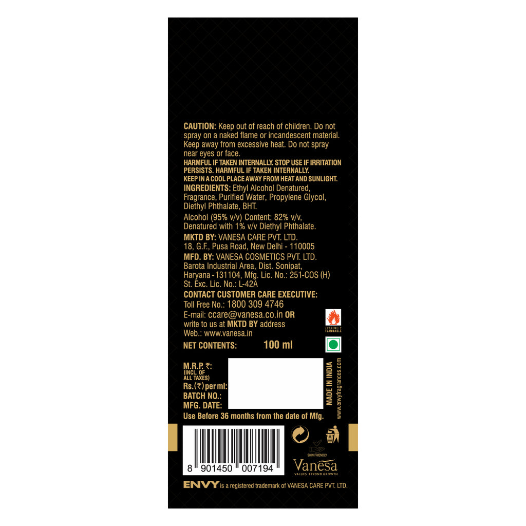 ENVY OUD Luxure Perfume For Men - 100ml