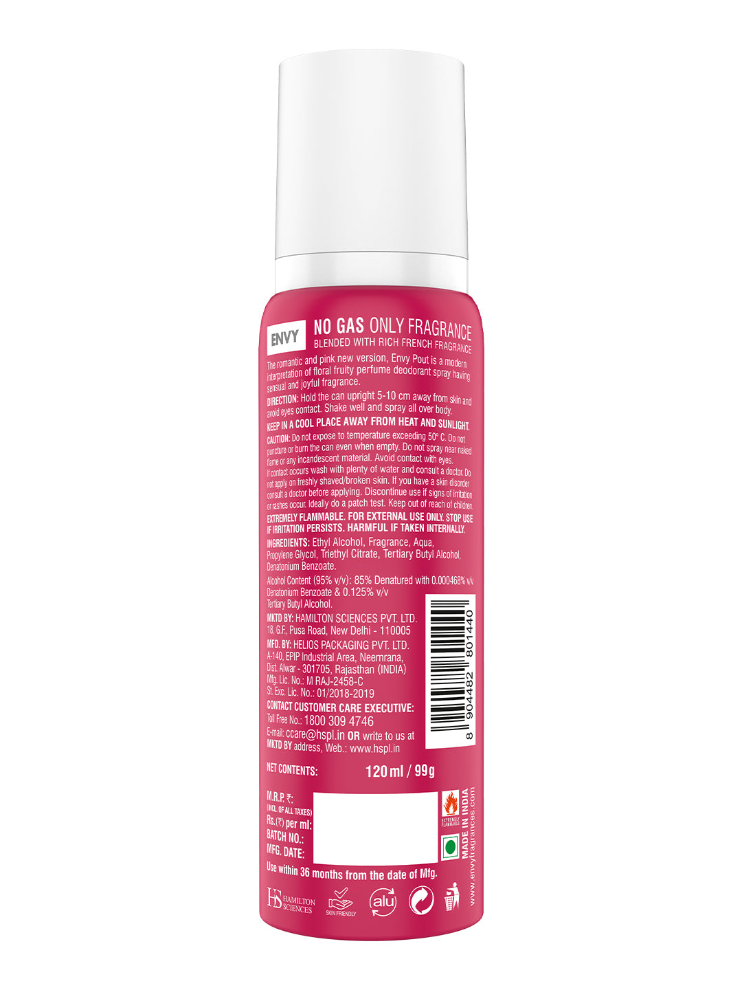 ENVY Pout Deodorant For Women - 120ml