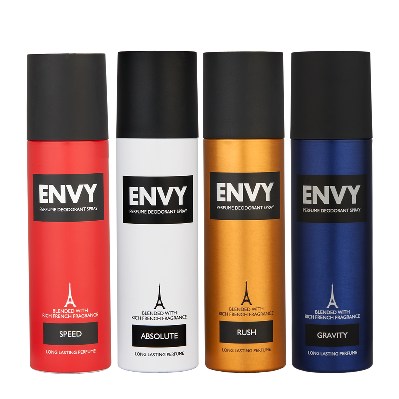Envy Deodorant Combo Speed + Absolute + Rush + Gravity 120ml*4