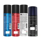 Pack of 4 Deos for Men (Absolute, Dark, Fiery 120/140ml + Vibe 165ml) ENVY