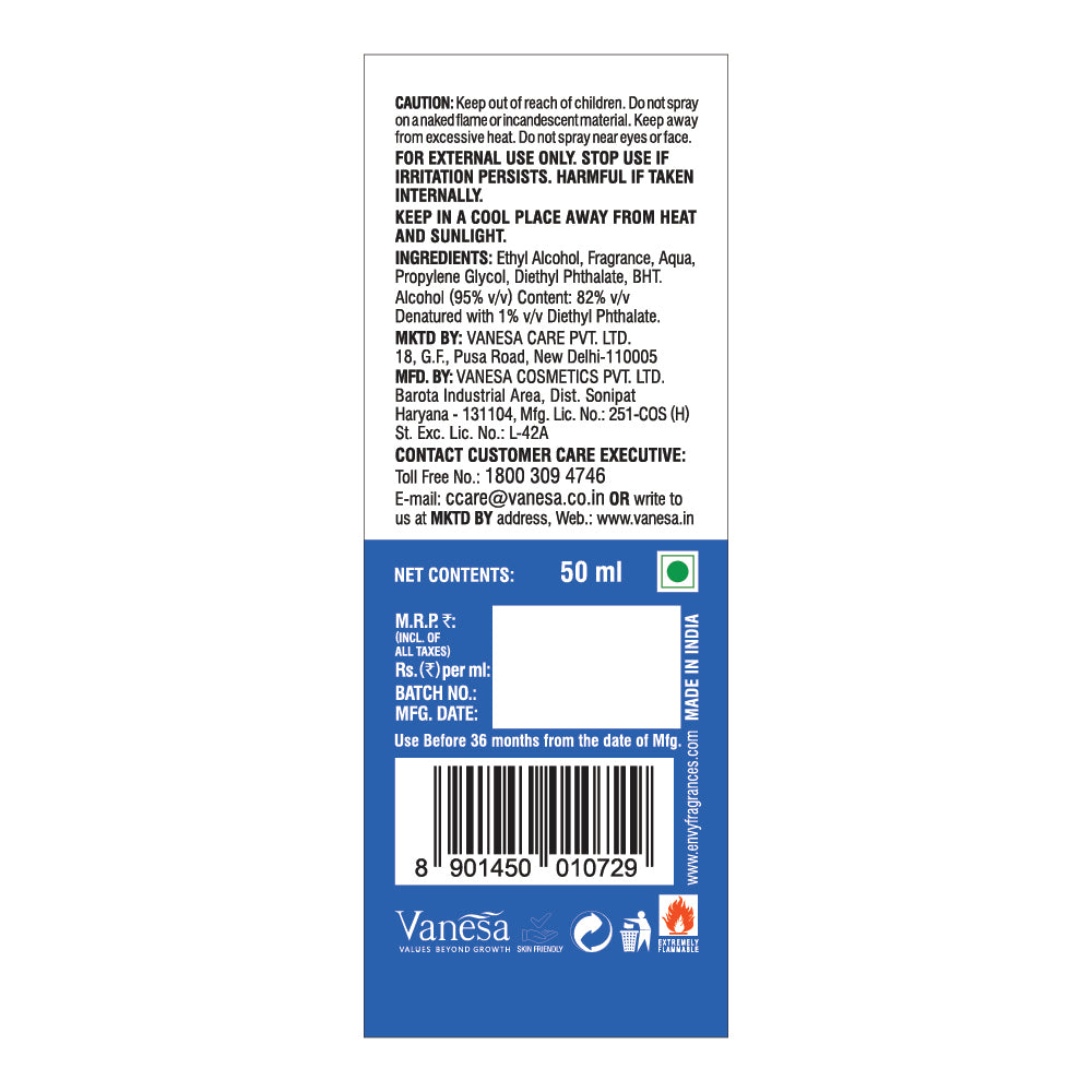 Envy (Fiery + Noir + Dark) Perfume For Men (Pack of 3) - 50ml Each