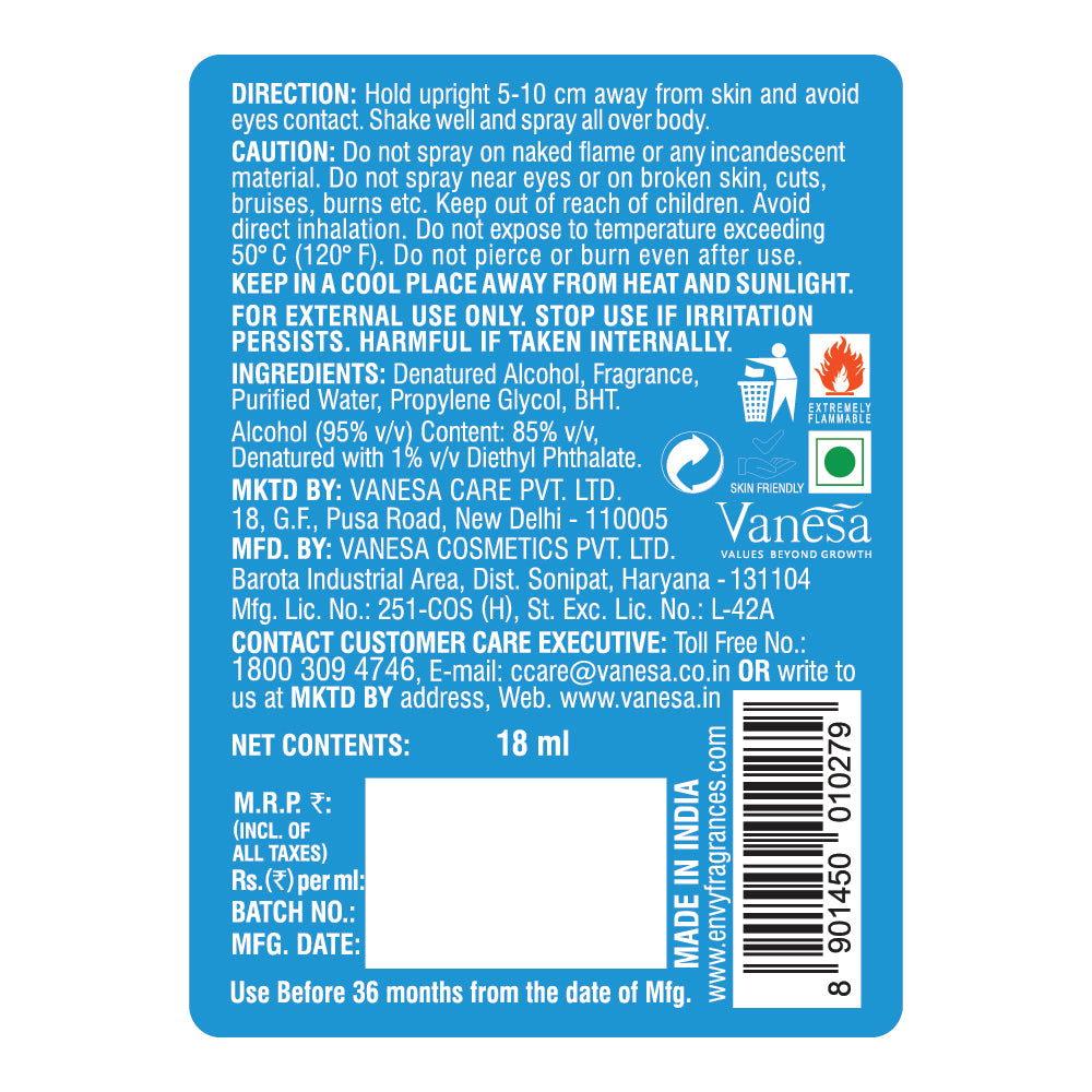 ENVY Pack of 4 Pocket Perfumes (Luv + Dark + Blush + Noir) - 18ml Each