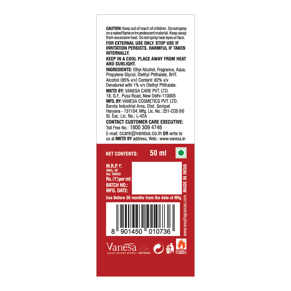 Envy (Fiery + Noir + Dark) Perfume For Men (Pack of 3) - 50ml Each