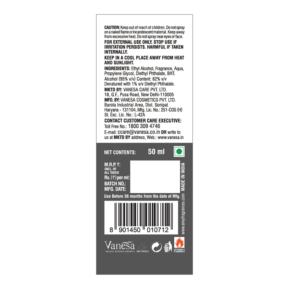 Envy (Fiery + Noir + Dark) Perfume For Men (Pack of 3) - 50ml Each